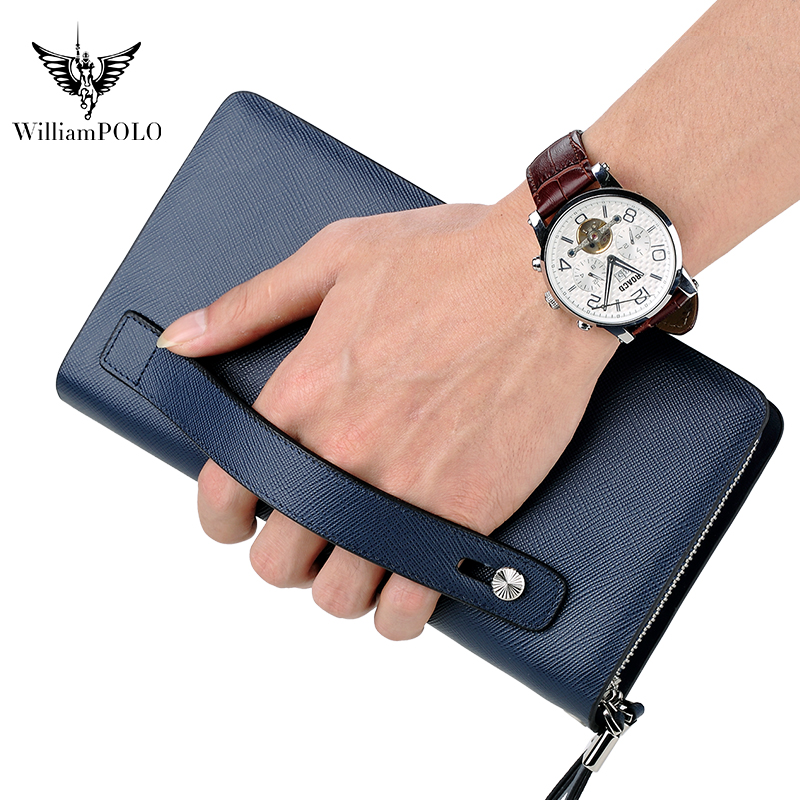 Men'S Accessories Wallet - WILLIAMPOLO Tas Kulit Pria Mewah Kapasitas