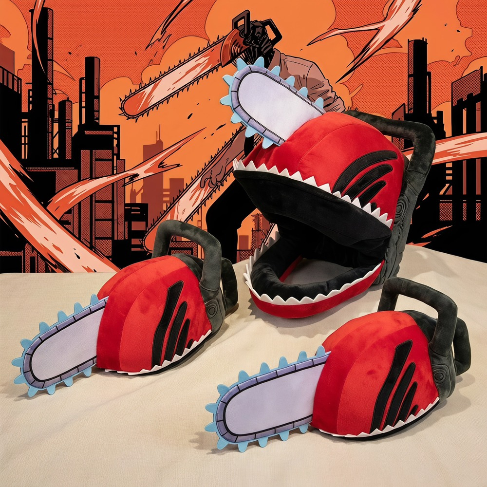 Men Accessories Photos - Topeng Boneka Kepala Denji Chainsaw Man,