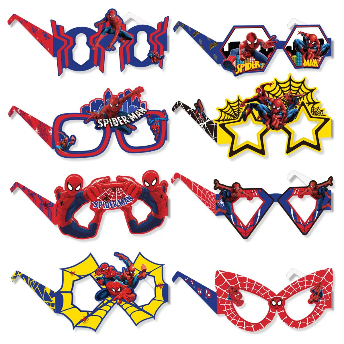 Men Accessories Photos - 8 Buah Kacamata Kertas Spider-Man Ramah