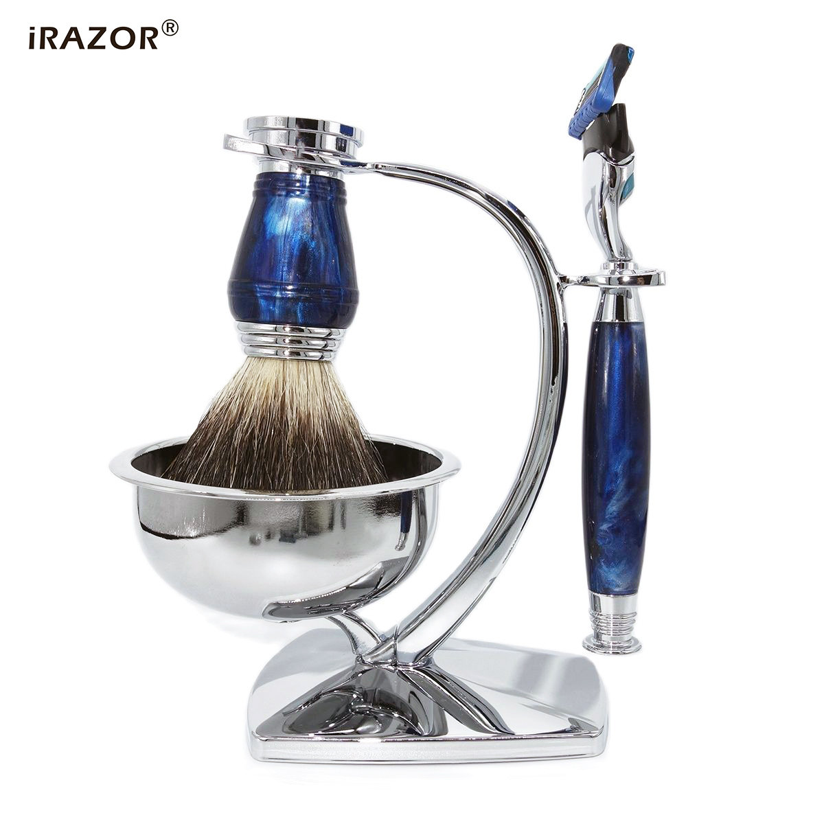 Men Accessories Combo Gift - IRAZOR baru Royalblue 5-Layer Fusion Safety