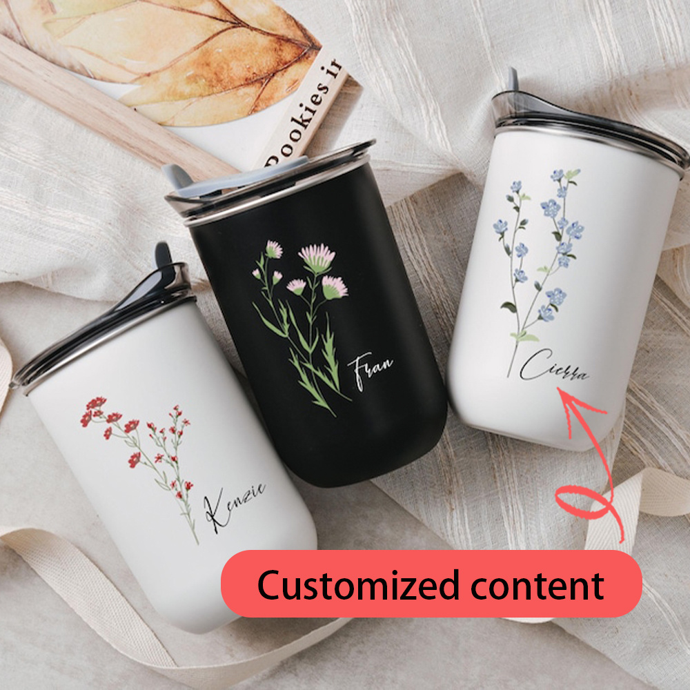 Flask Stainless Steel - Cangkir Stainless Steel Motif Bunga Liar