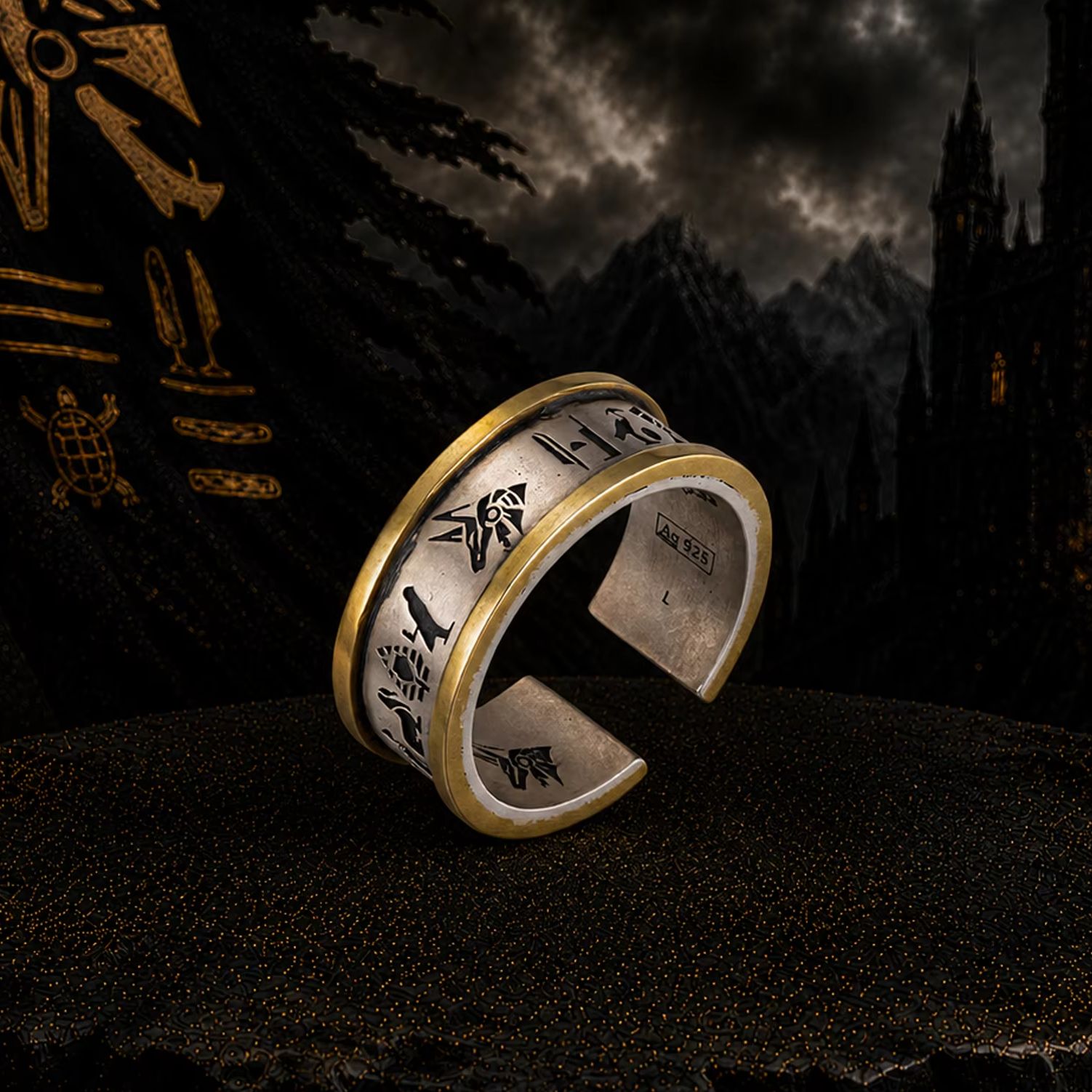 Men'S Accessories Jewelry Egypt - Cincin Perak Sterling 925 Anubis Model
