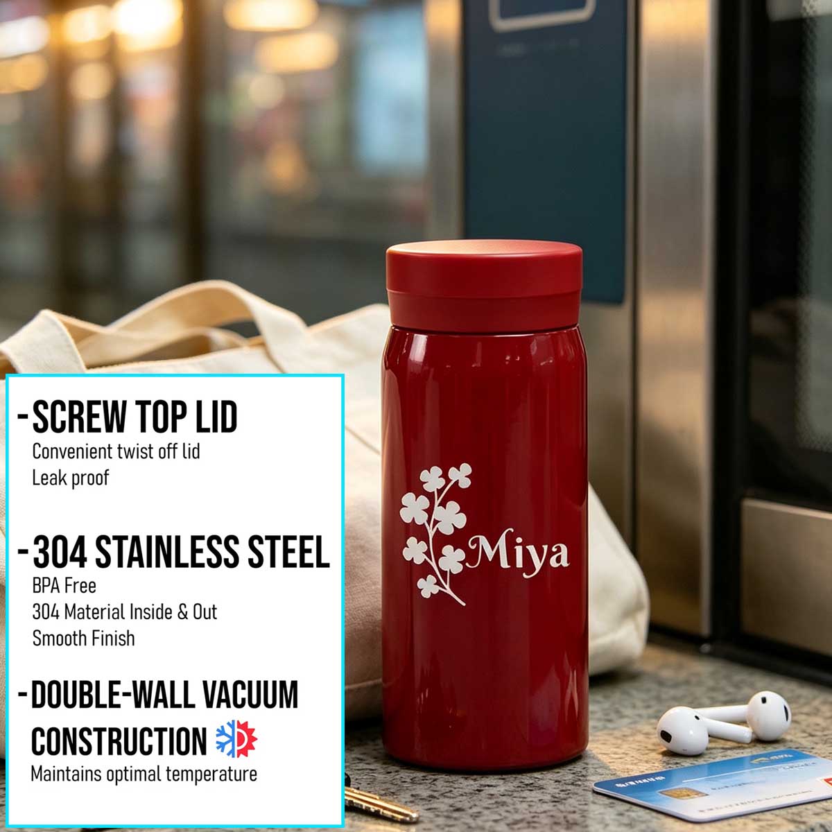 Botol Termos Saku Tipis Berbah - Flask Stainless Steel ulasan dan harga