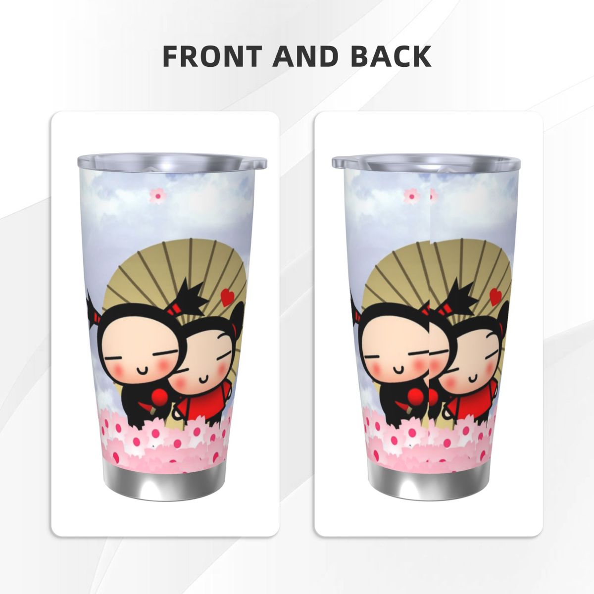 Cute Cartoon Pucca 20oz Cangki - Flask Stainless Steel ulasan dan harga