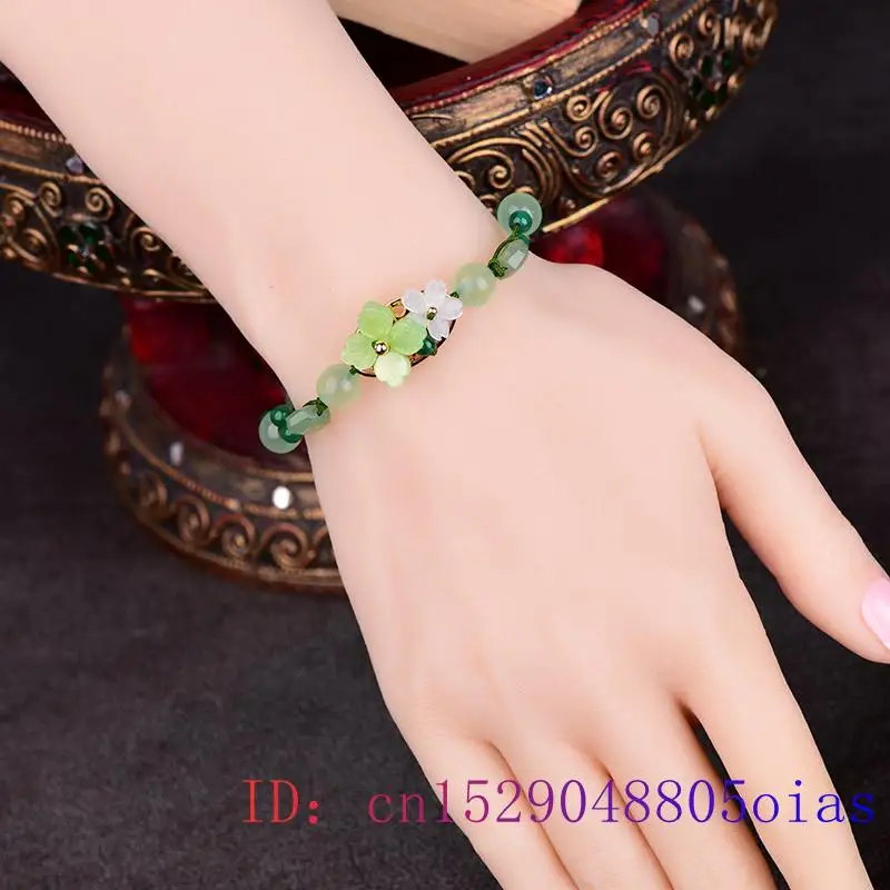 Gelang bunga giok hijau jimat  - Bracelet Beaded Men ulasan dan harga