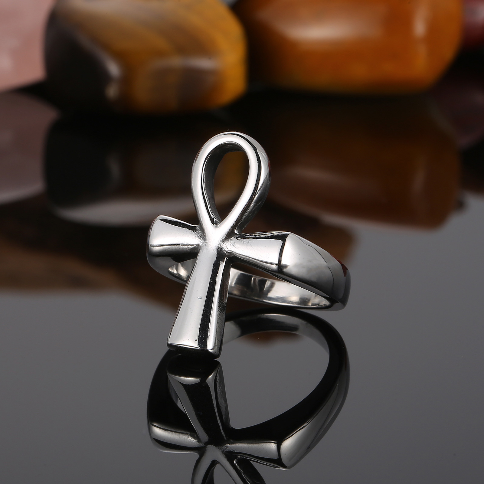 HaoYi Cincin Mesir Cruz Baja T - Men'S Accessories Jewelry Egypt ulasan dan harga