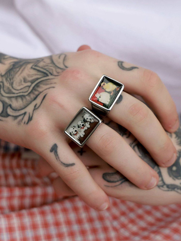 Cincin Signet Motif Hewan dari - Men Accessories Photos ulasan dan harga