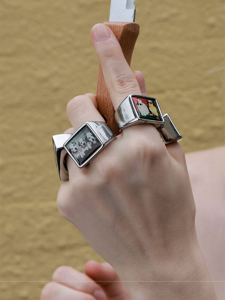 Cincin Signet Motif Hewan dari - Men Accessories Photos ulasan dan harga