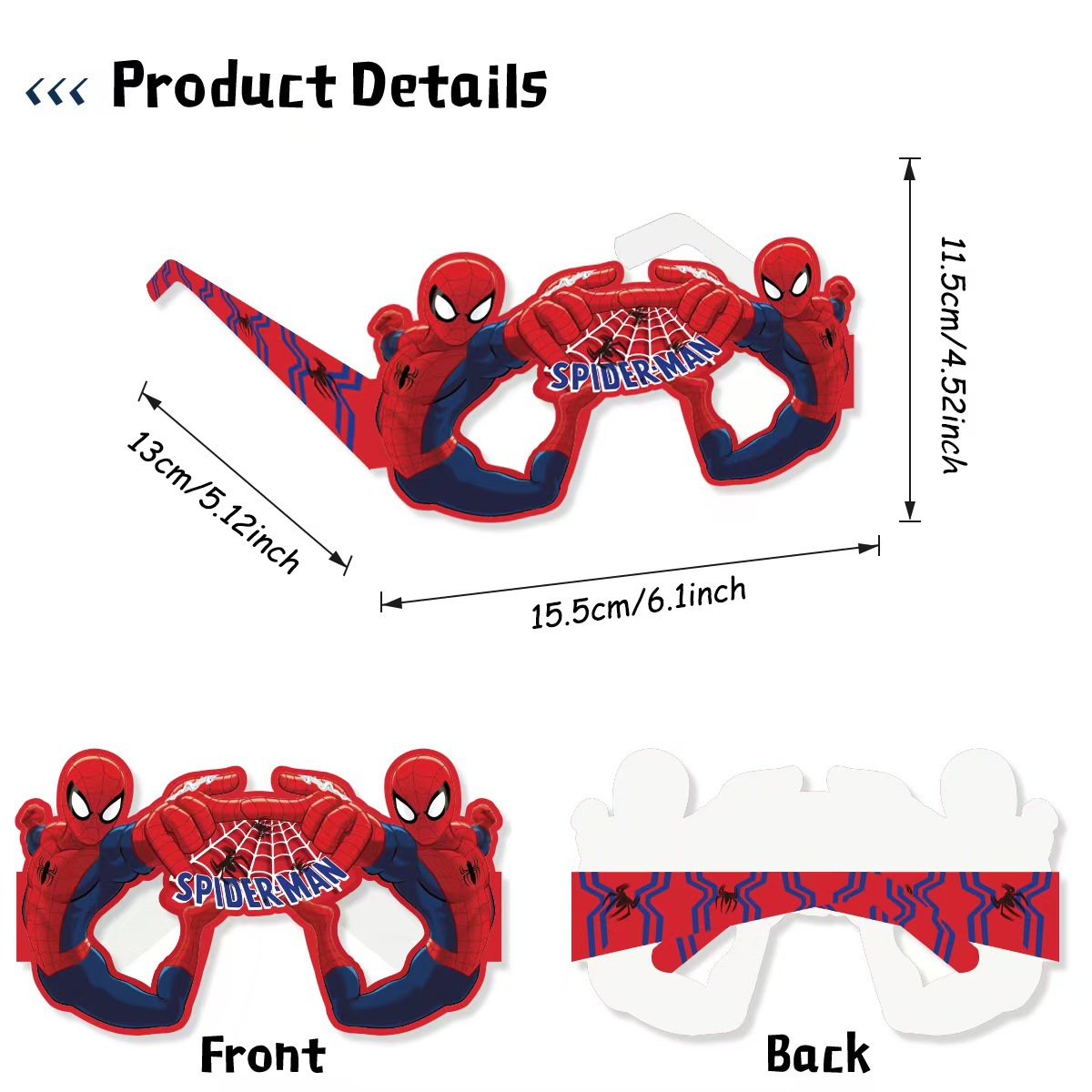8 Buah Kacamata Kertas Spider- - Men Accessories Photos ulasan dan harga