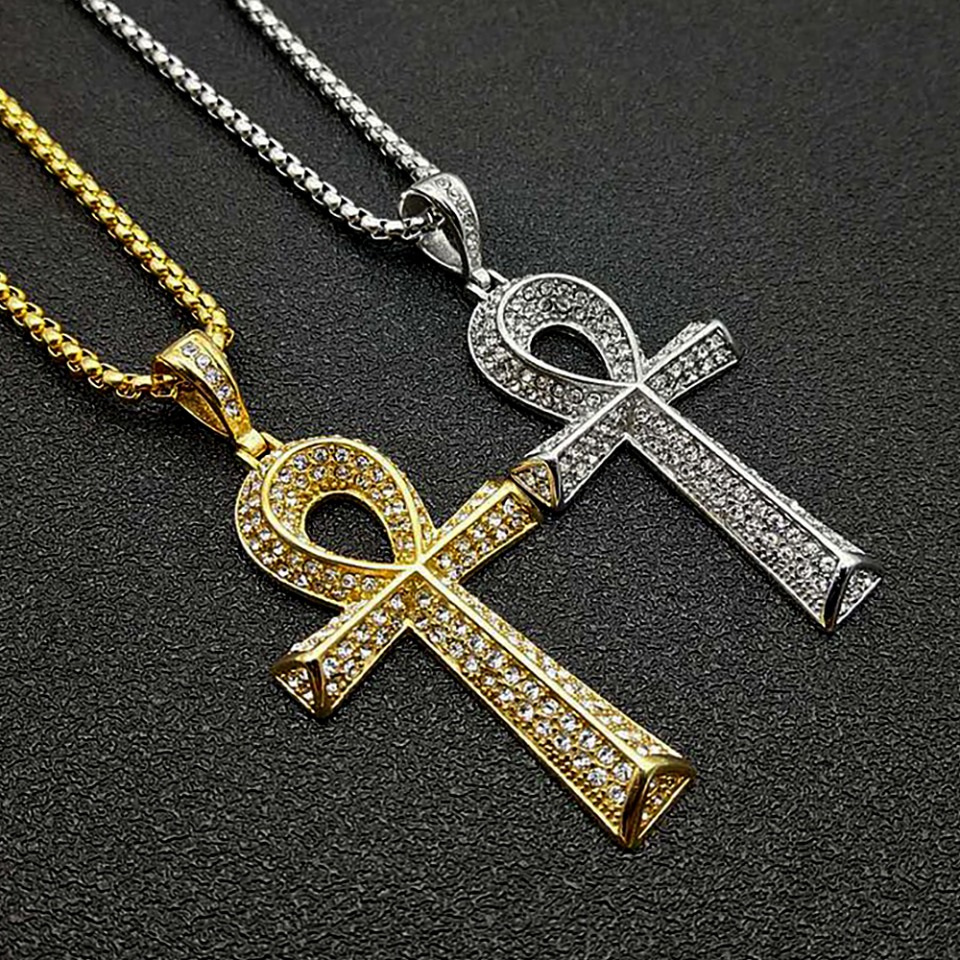 Kalung Liontin Salib Ankh Baja - Men'S Accessories Jewelry Egypt ulasan dan harga