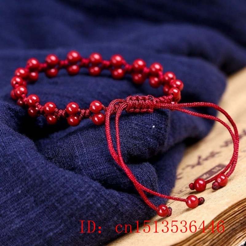 Disesuaikan merah alami Cinnab - Bracelet Beaded Men ulasan dan harga