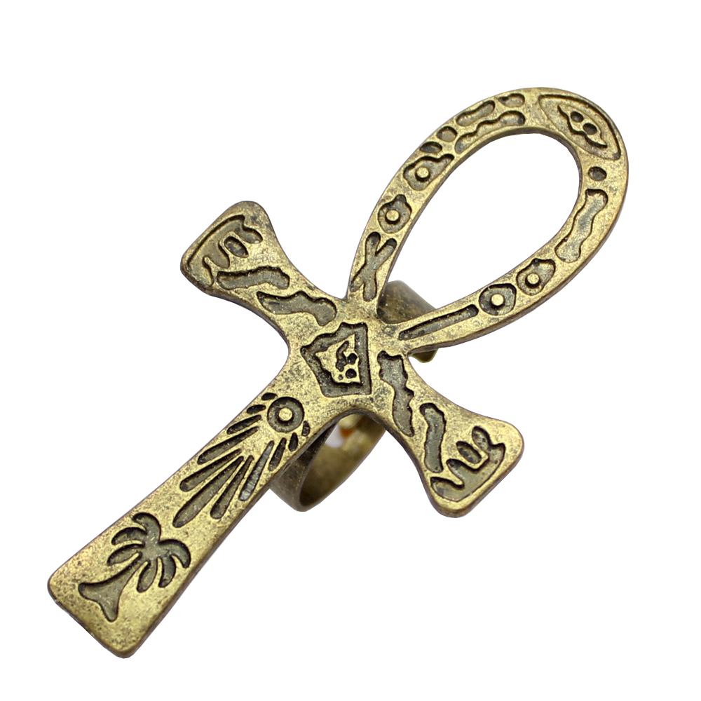 Cincin jari salib Ankh ukiran  - Men'S Accessories Jewelry Egypt ulasan dan harga