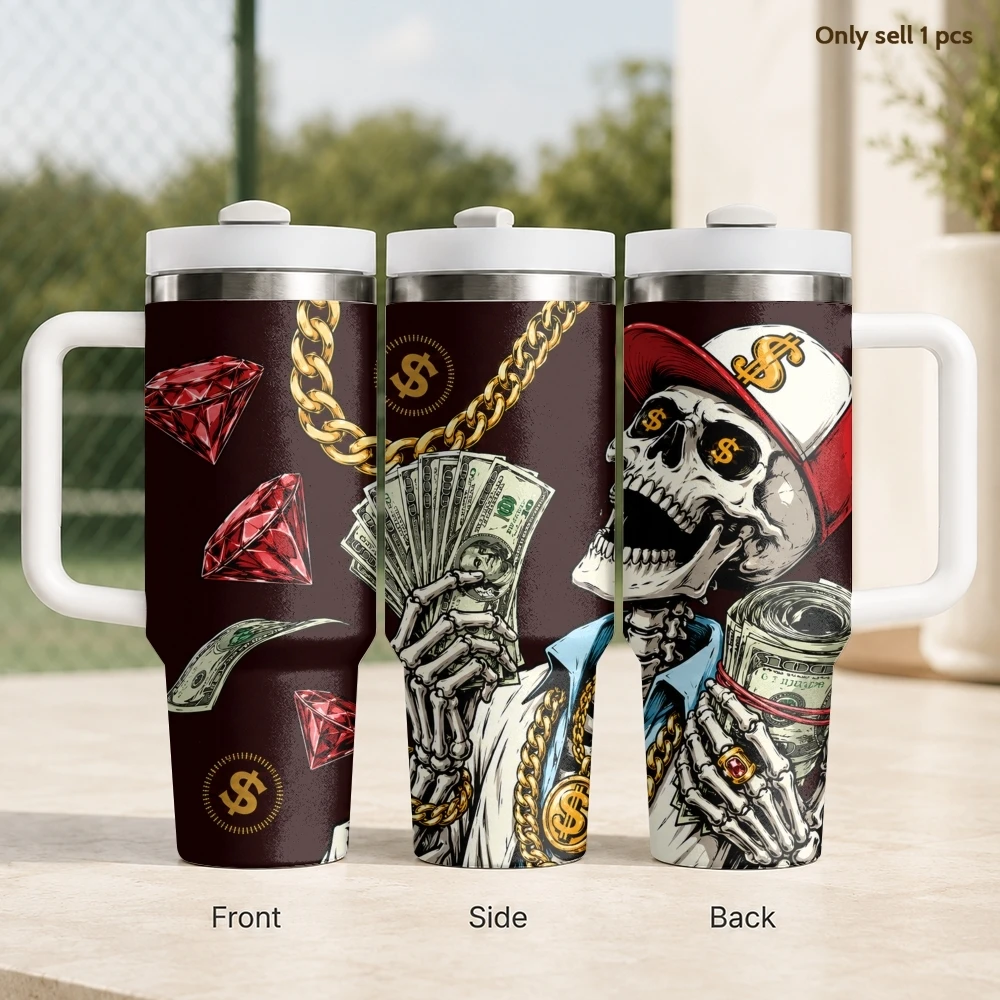 Skeletons and Money Vacuum Fla - Flask Stainless Steel ulasan dan harga