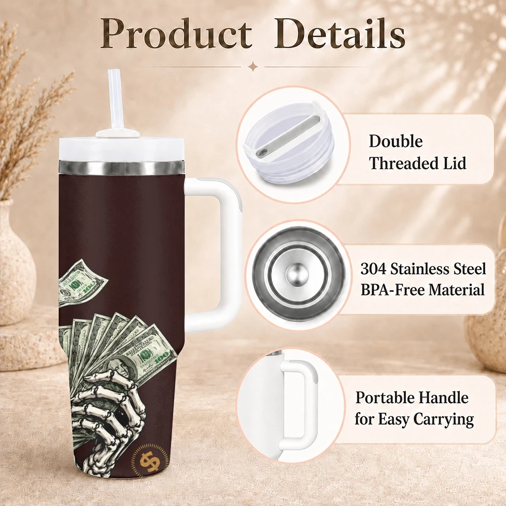 Skeletons and Money Vacuum Fla - Flask Stainless Steel ulasan dan harga