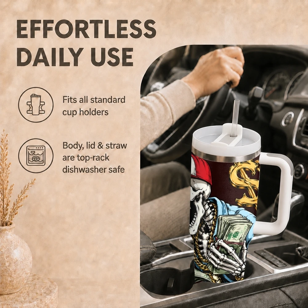 Skeletons and Money Vacuum Fla - Flask Stainless Steel ulasan dan harga