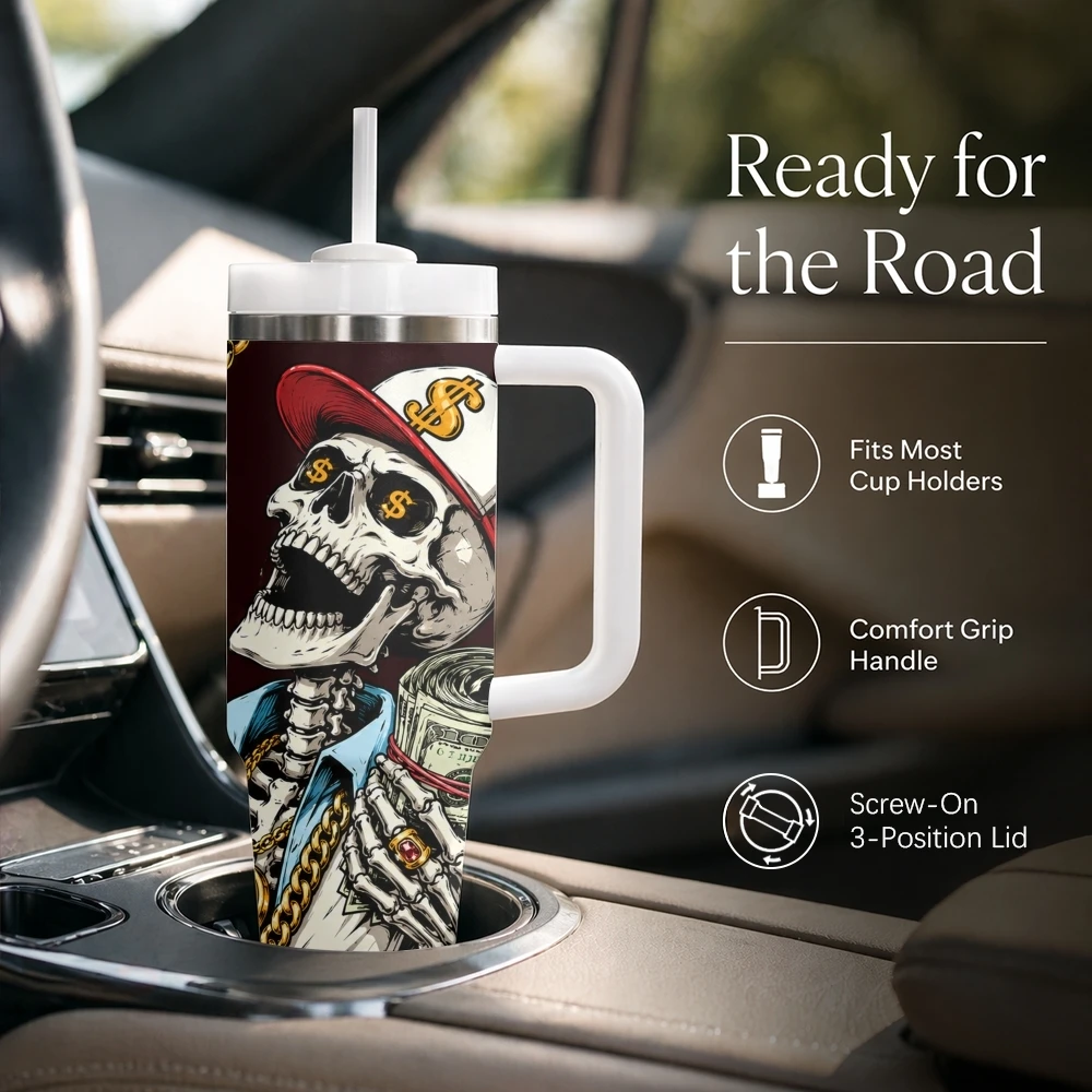 Skeletons and Money Vacuum Fla - Flask Stainless Steel ulasan dan harga