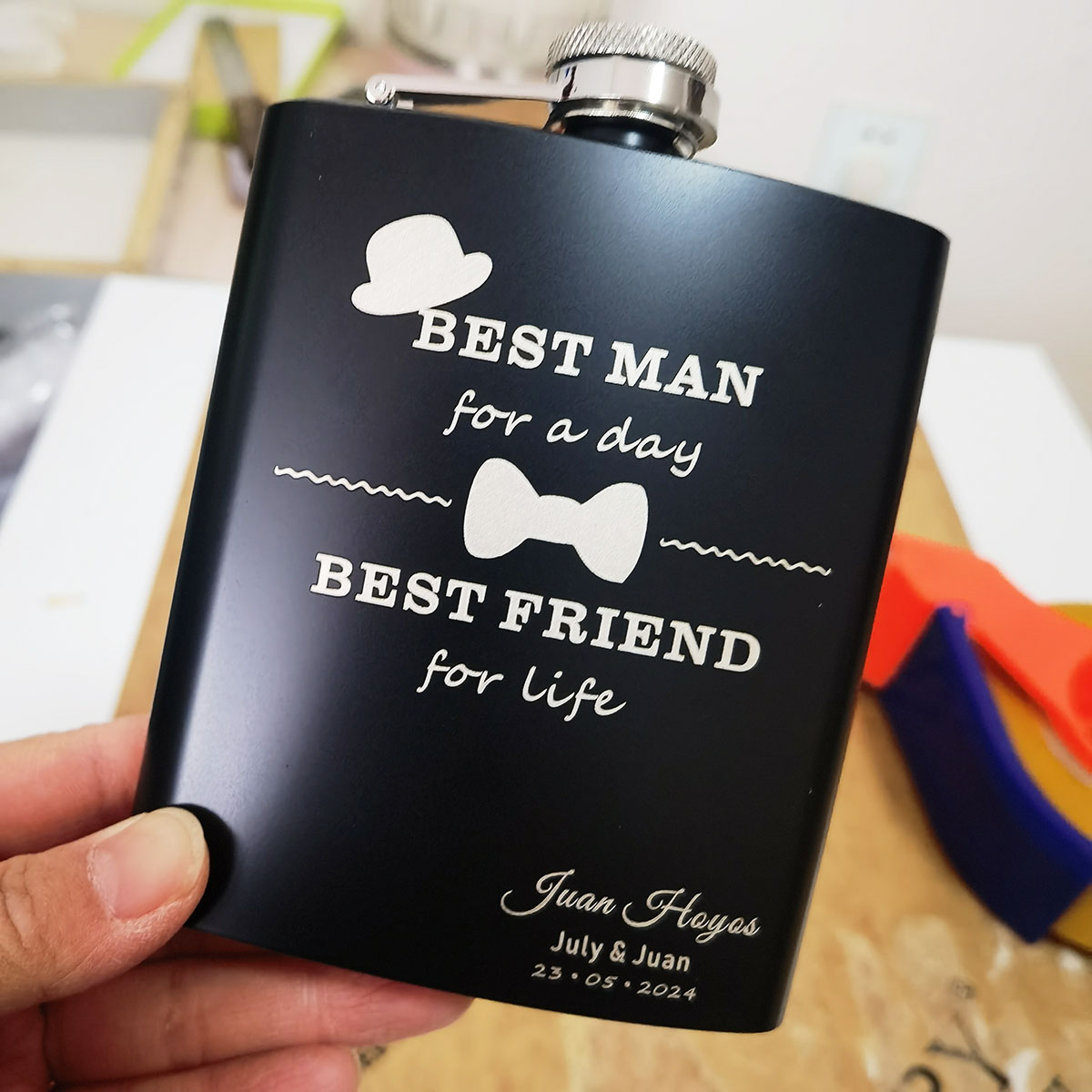 Botol Ukiran Kustom untuk Pria - Flask Stainless Steel ulasan dan harga
